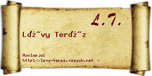 Lévy Teréz névjegykártya